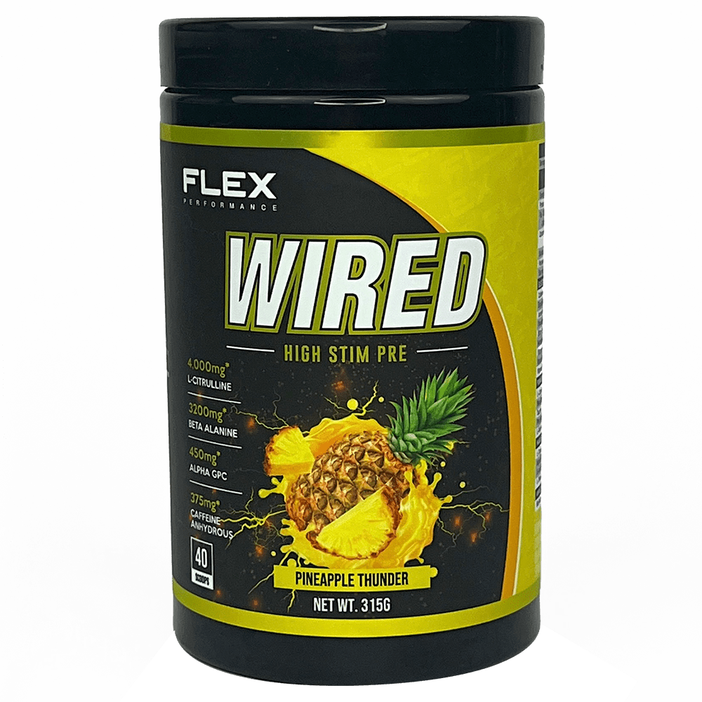 Flex Performance Wired Pre-Workout 40 Serves Pineapple Thunder