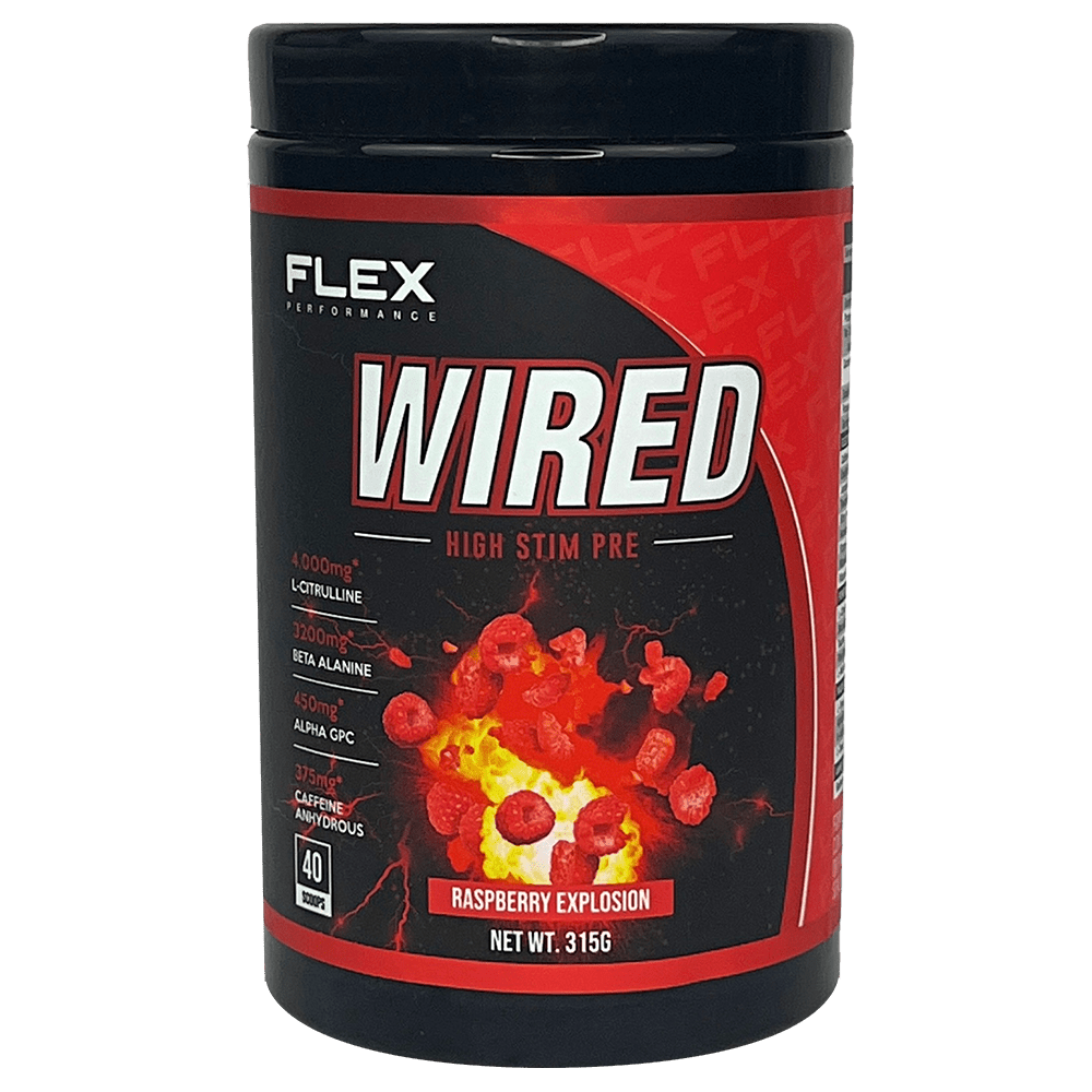 Flex Performance Wired Pre-Workout 40 Serves Raspberry Explosion