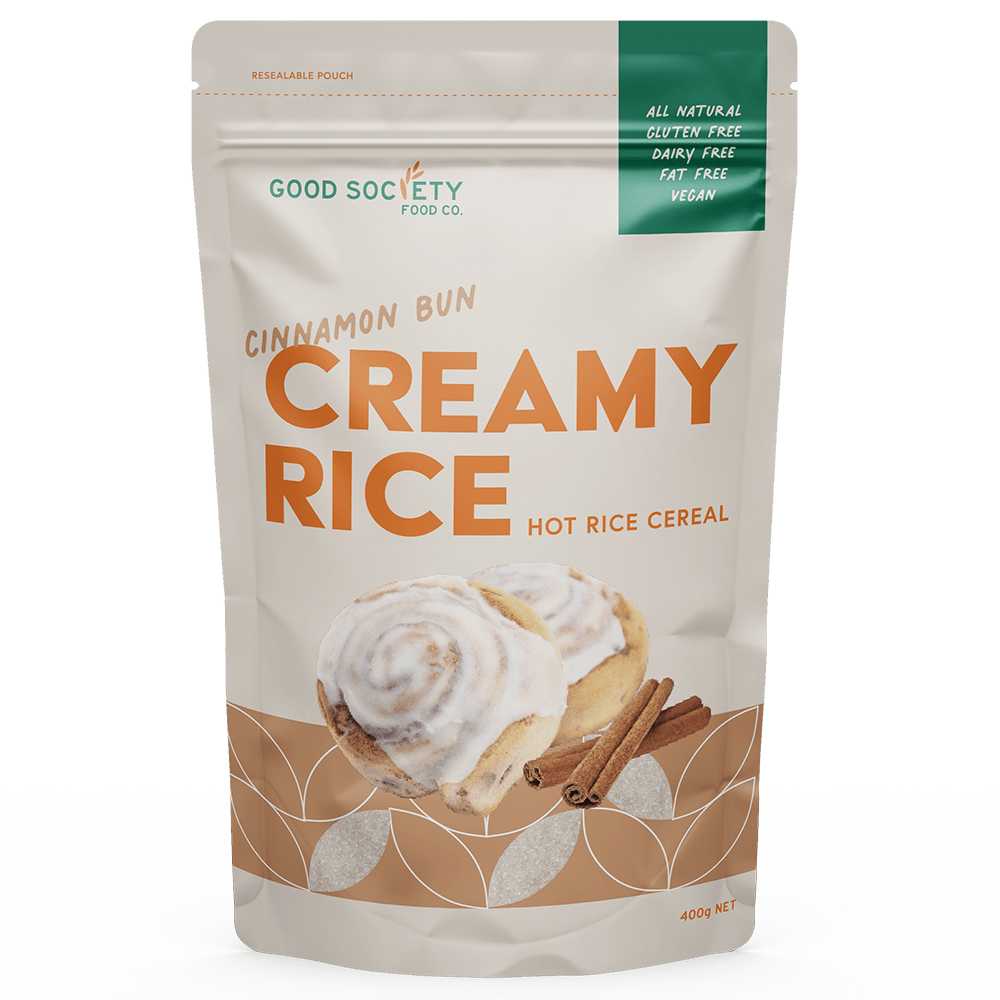 Good Society Food Co. Creamy Rice Food 400g Cinnamon Bun