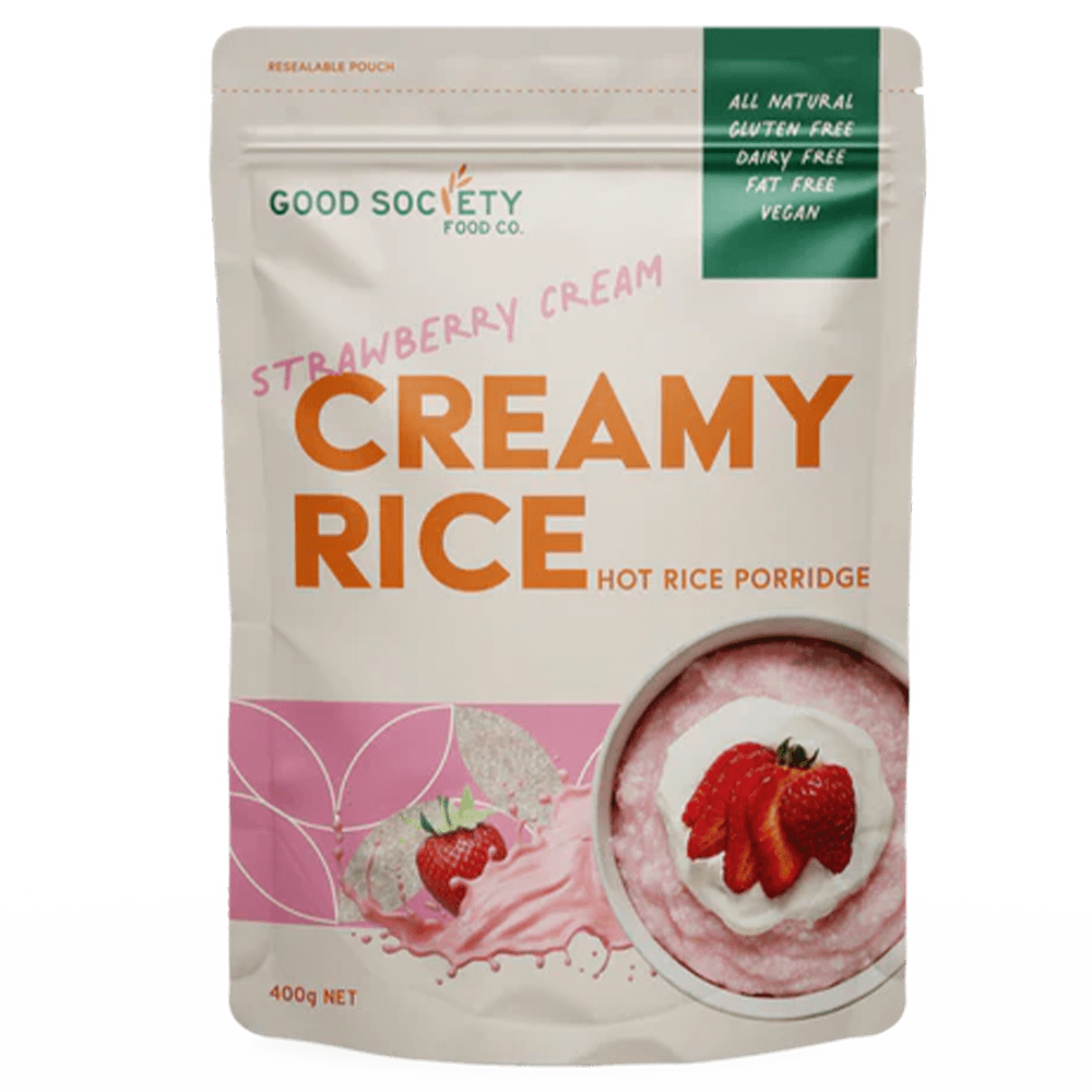 Good Society Food Co. Creamy Rice Food 400g Strawberry Cream