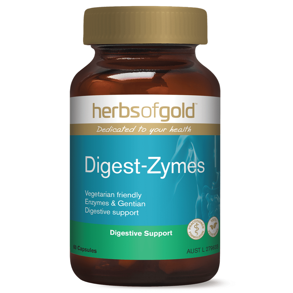 Herbs of Gold Digest-Zymes Vitamins 60 Capsules