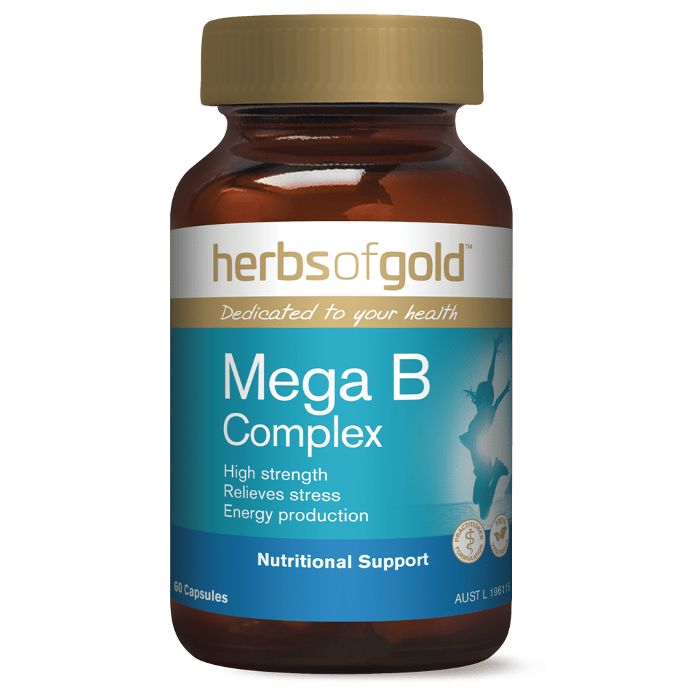 Herbs of Gold Mega B Complex Vitamins 60 Capsules