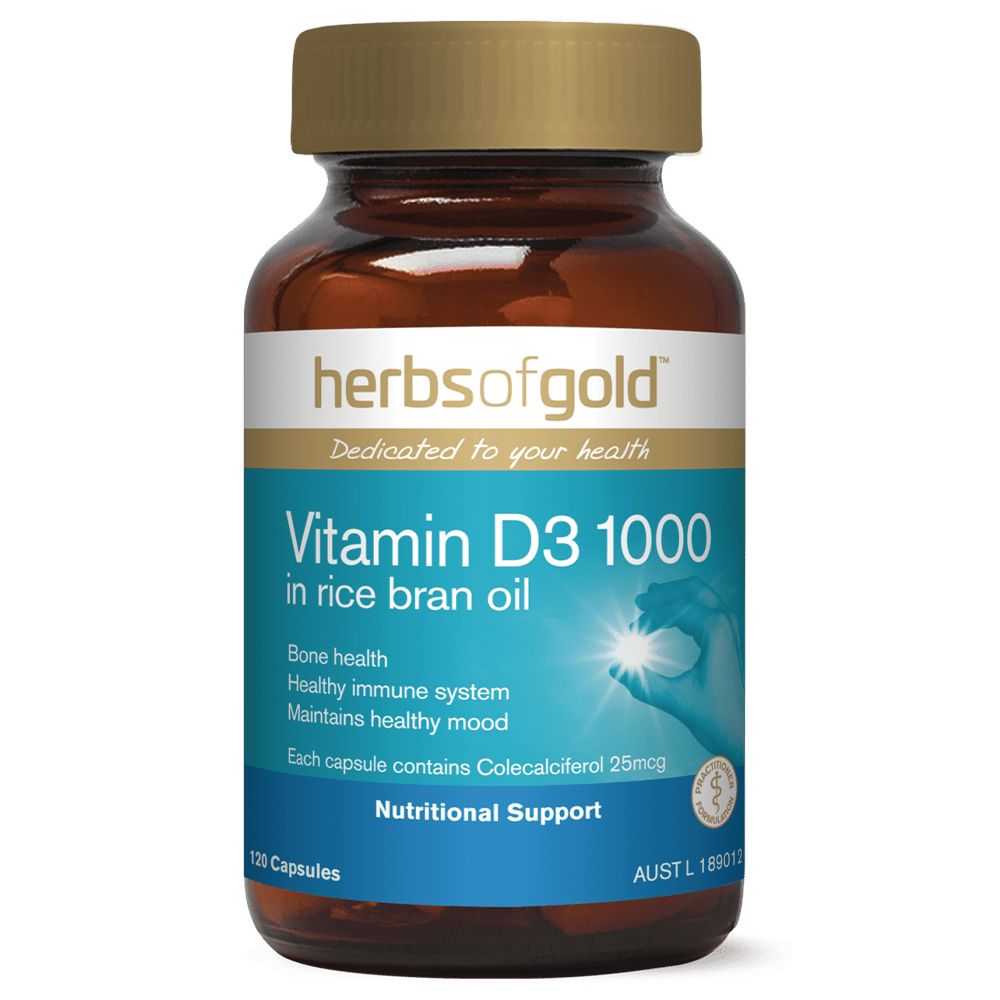 Herbs of Gold Vitamin D3 1000 Vitamins 120 Capsules