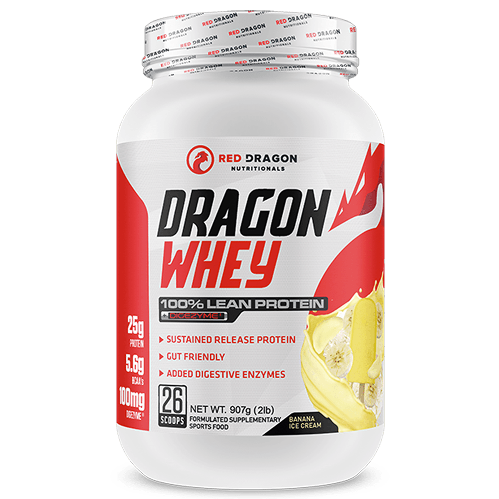 Red Dragon Nutritionals Dragon Whey Protein Powder 26 Serves Banana Ice Cream