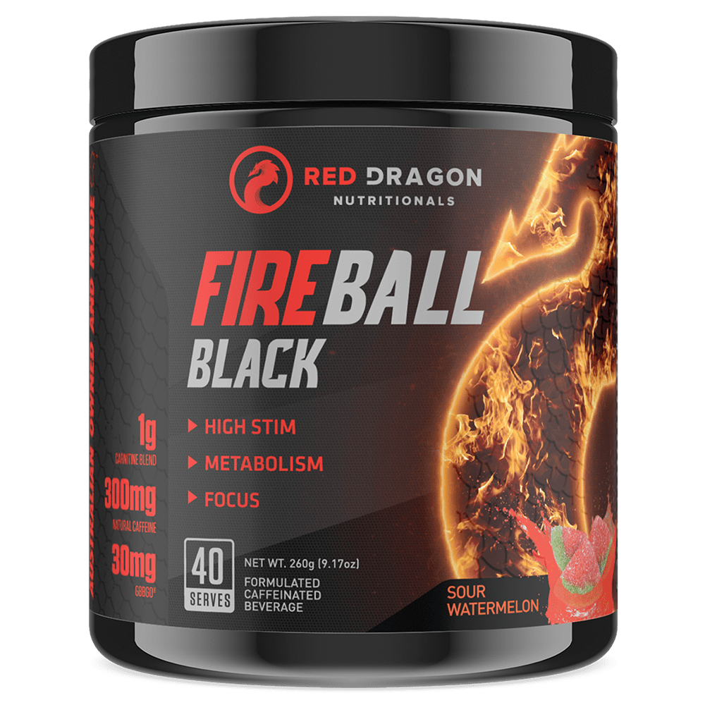Red Dragon Nutritionals Fireball Black Fat Burner 40 Serves Sour Watermelon