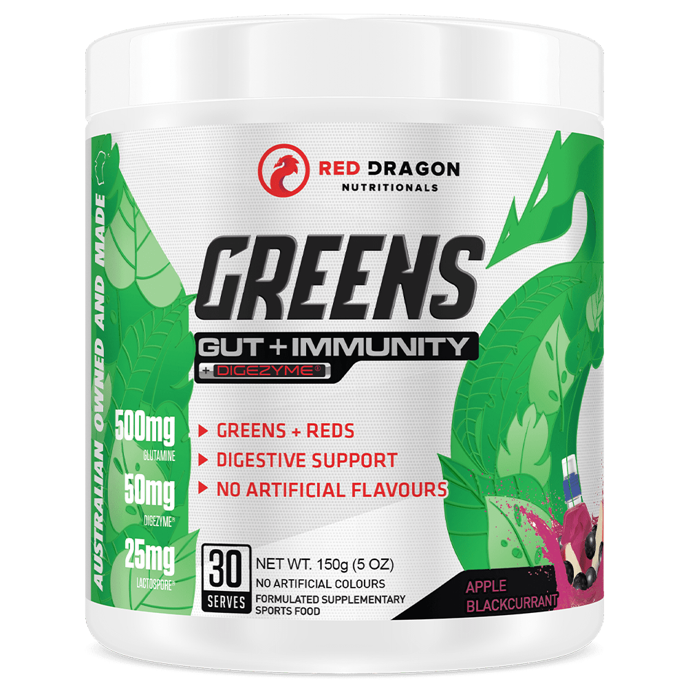 Red Dragon Nutritionals Greens Gut + Immunity Greens 30 Serve Apple Blackcurrant