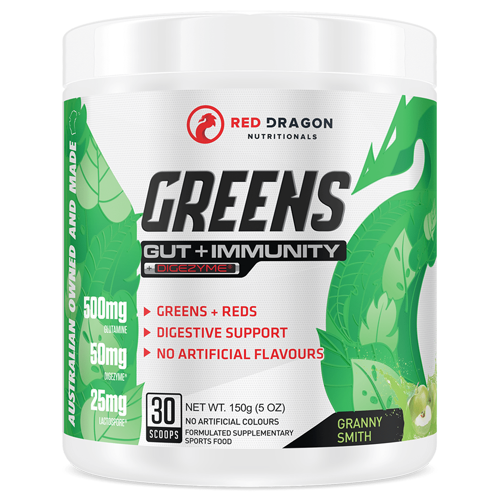 Red Dragon Nutritionals Greens Gut + Immunity Greens 30 Serve Granny Smith