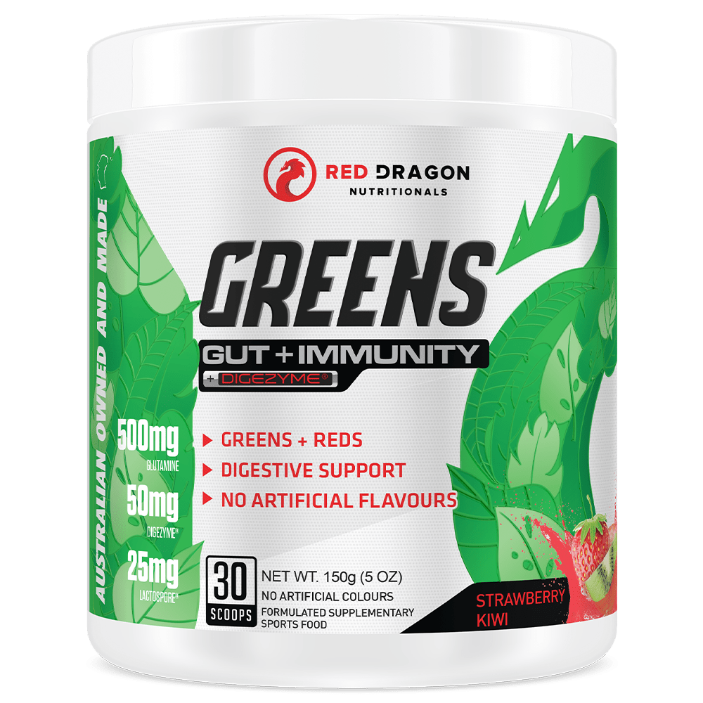 Red Dragon Nutritionals Greens Gut + Immunity Greens 30 Serve Strawberry Kiwi