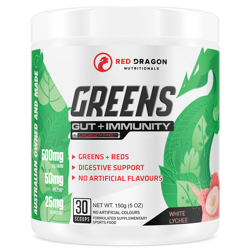 Red Dragon Nutritionals Greens Gut + Immunity Greens 30 Serve White Lychee