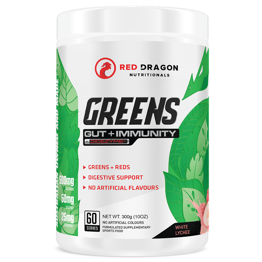 Red Dragon Nutritionals Greens Gut + Immunity Greens 60 Serve White Lychee