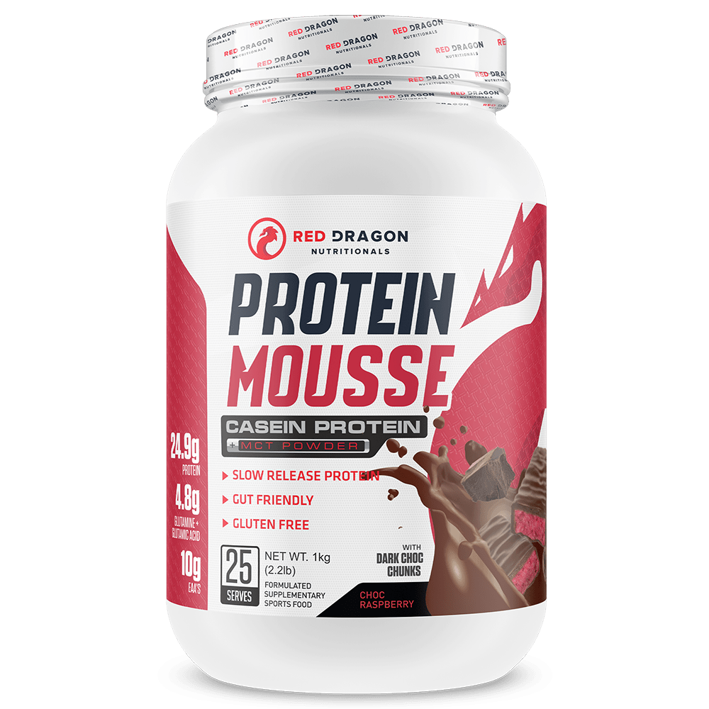 Red Dragon Nutritionals Protein Mousse Protein Powder 1 Kg Chocolate Raspberry