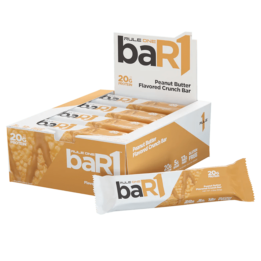 Rule 1 baR1 Crunch Bar Food Single Bar Peanut Butter