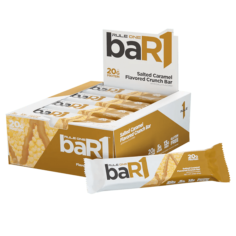 Rule 1 baR1 Crunch Bar Food Single Bar Salted Caramel