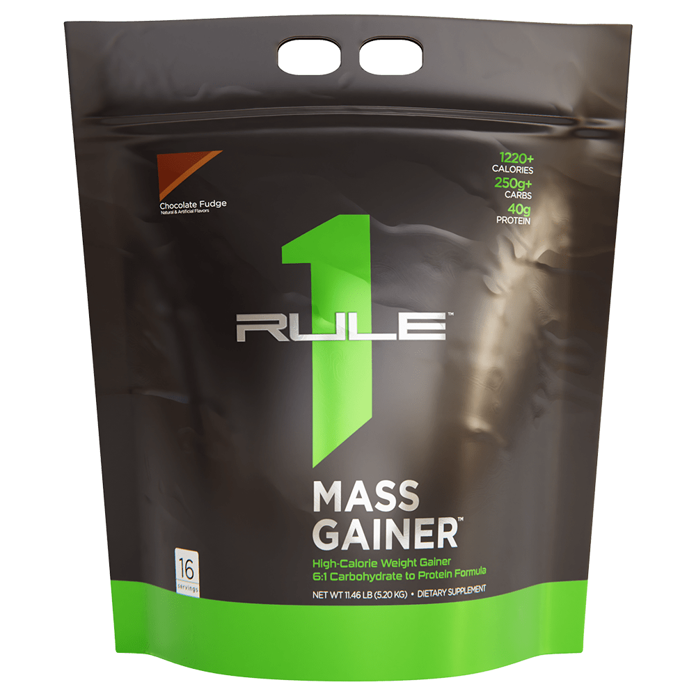 Rule 1 R1 Mass Gainer Protein Powder 16 Serves Chocolate Fudge