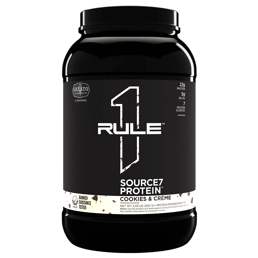 Rule 1 Source7 Protein Protein Powder 22 Serves Cookies & Créme