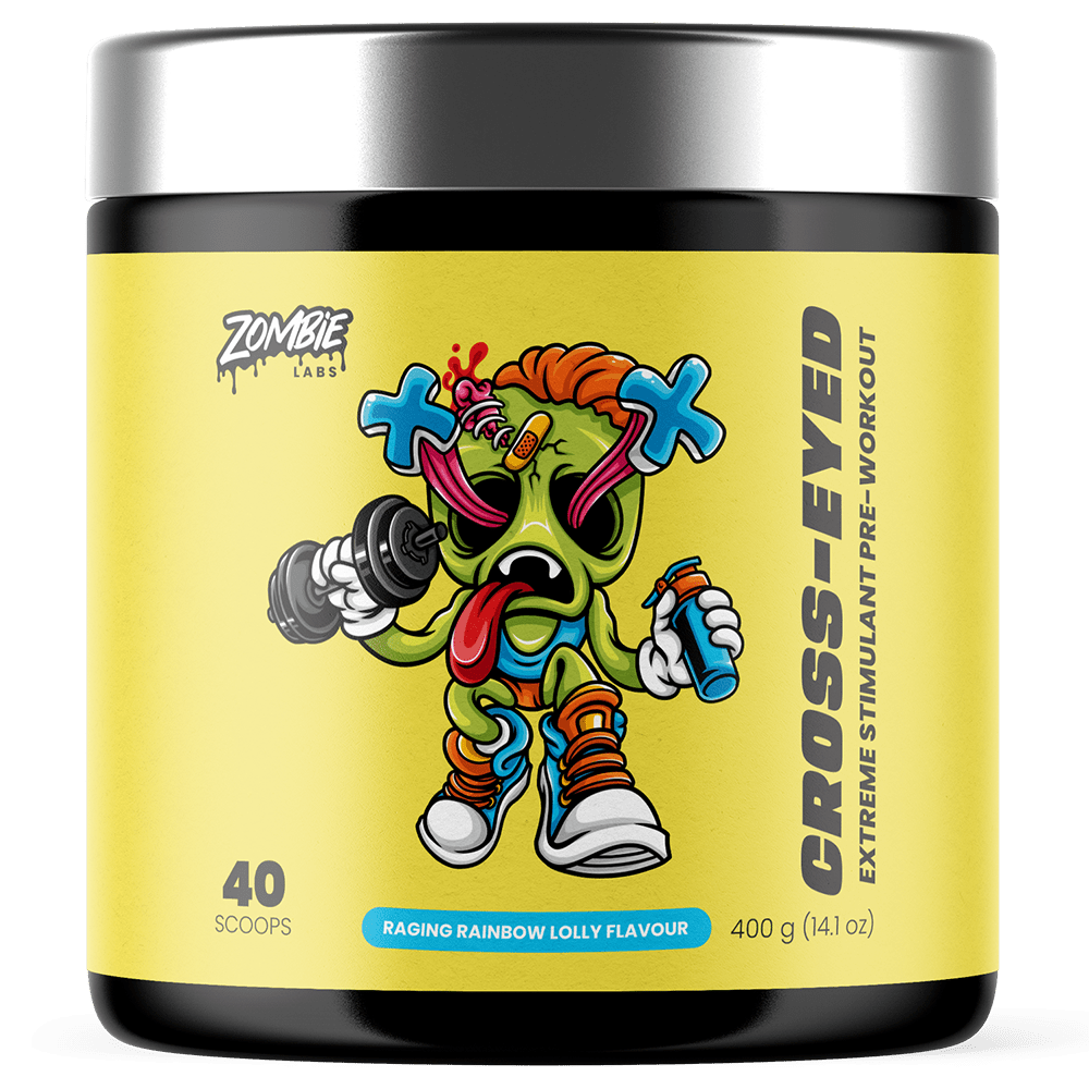 Zombie Labs Cross Eyed Pre-Workout 40 Serves Raging Rainbow Lolly